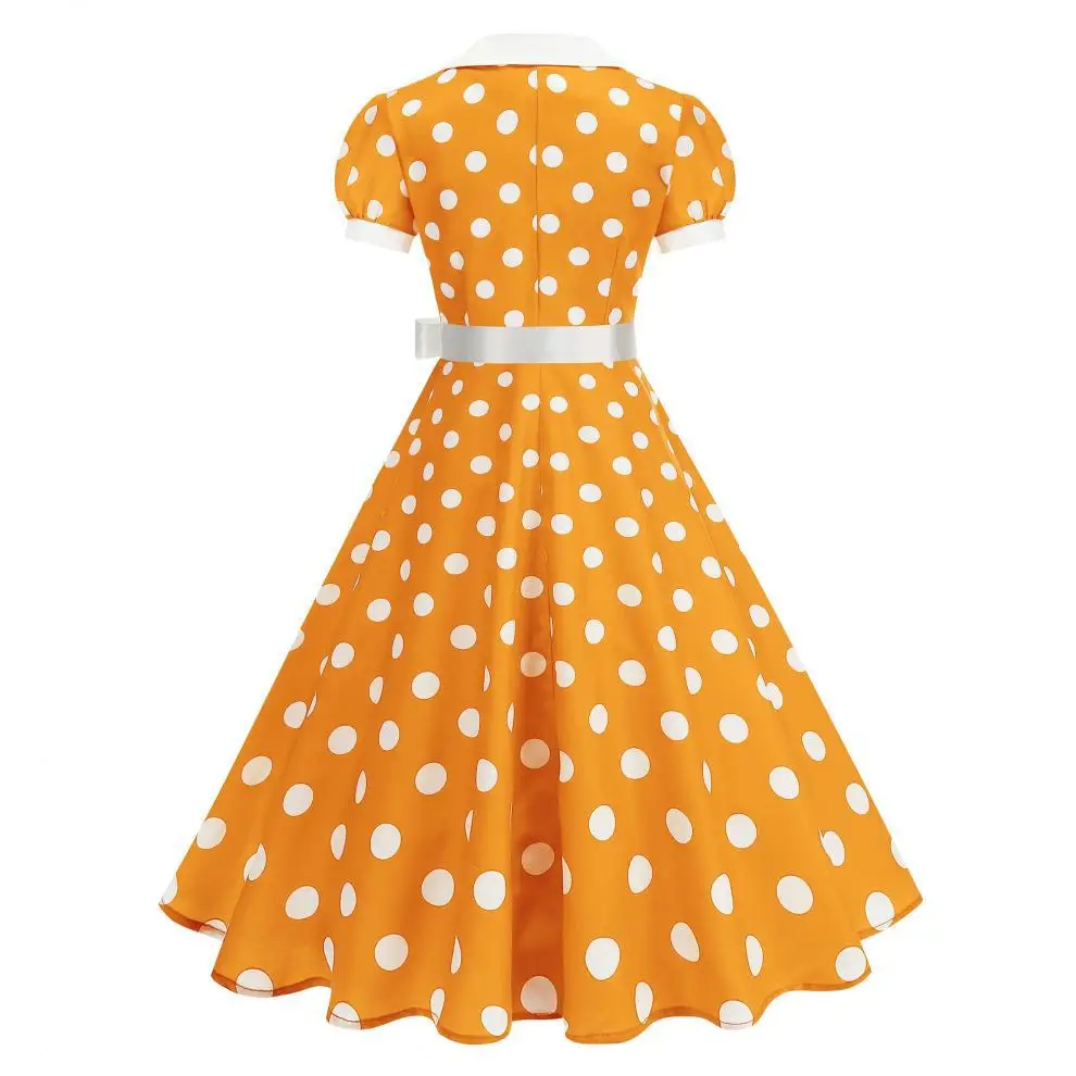 Women'S Fashion In The 1950S - Vintage Polka Dot Summer Dress Women