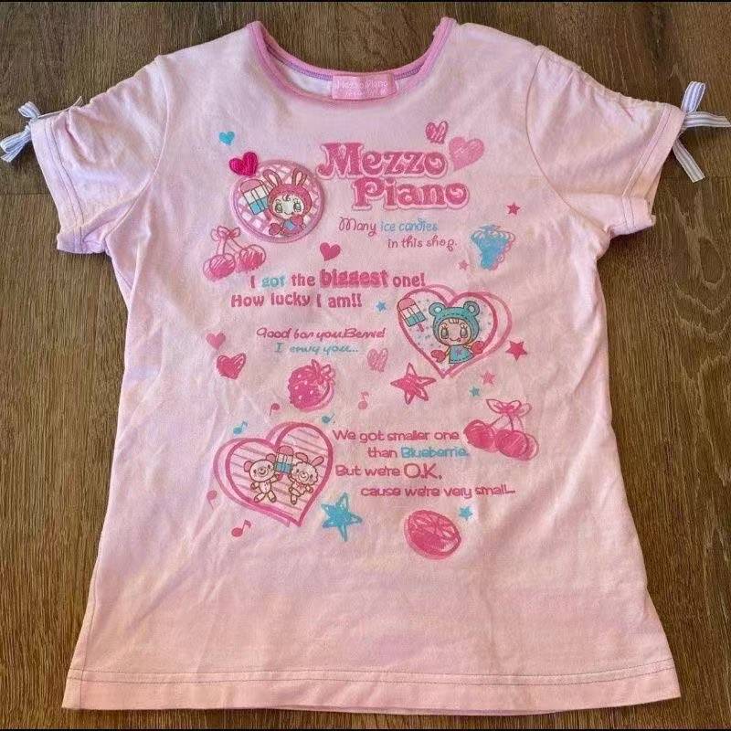 Vintage Kawaii Cute Short Slee - Women'S Fashion Tops ulasan dan harga