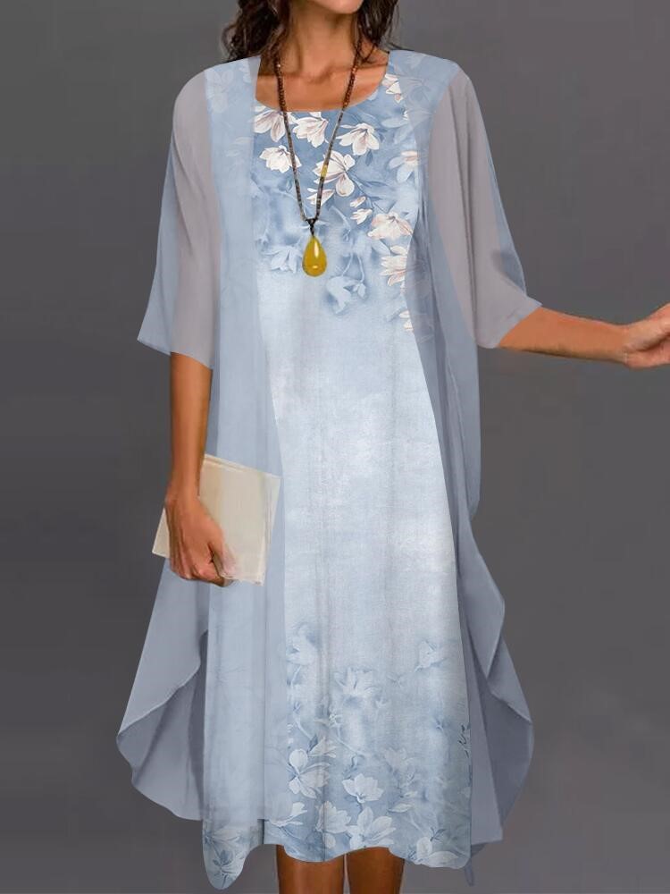 Summer Elegant Dress Two-piece - Women'S Fashion Long Coat ulasan dan harga