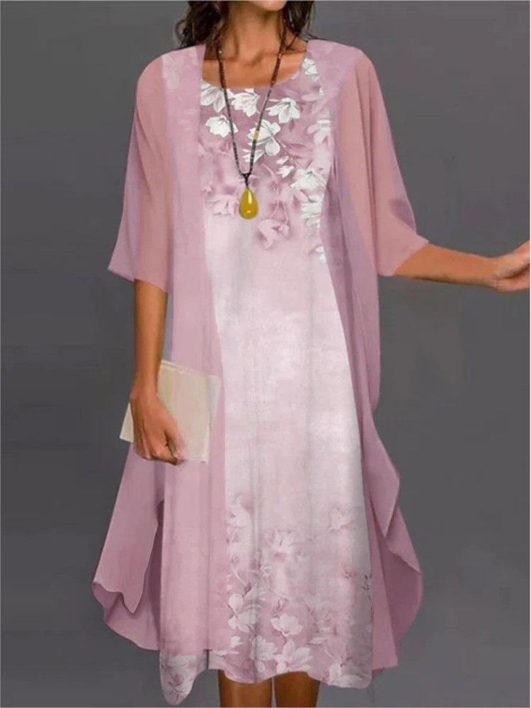 Summer Elegant Dress Two-piece - Women'S Fashion Long Coat ulasan dan harga