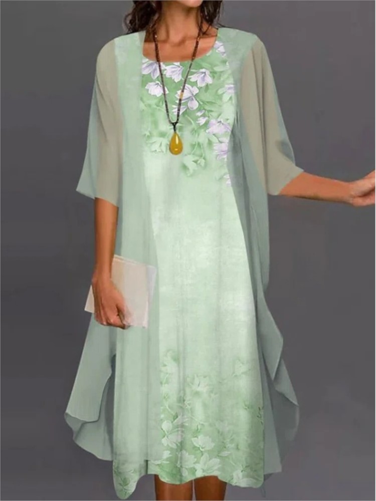 Summer Elegant Dress Two-piece - Women'S Fashion Long Coat ulasan dan harga