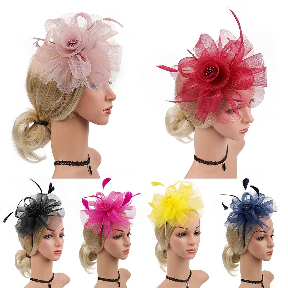 Feathers Ribbon Fascinator Hat - Women'S Fashion Kentucky Derby ulasan dan harga