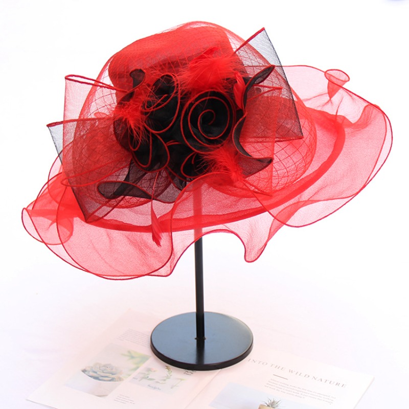 Fashion flower Fascinator Hats - Women'S Fashion Kentucky Derby ulasan dan harga