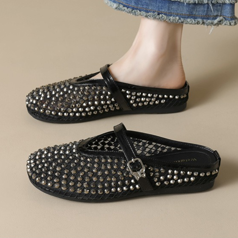 Mesh Rhinestone Brand Slippers - Women'S Fashion Brands ulasan dan harga