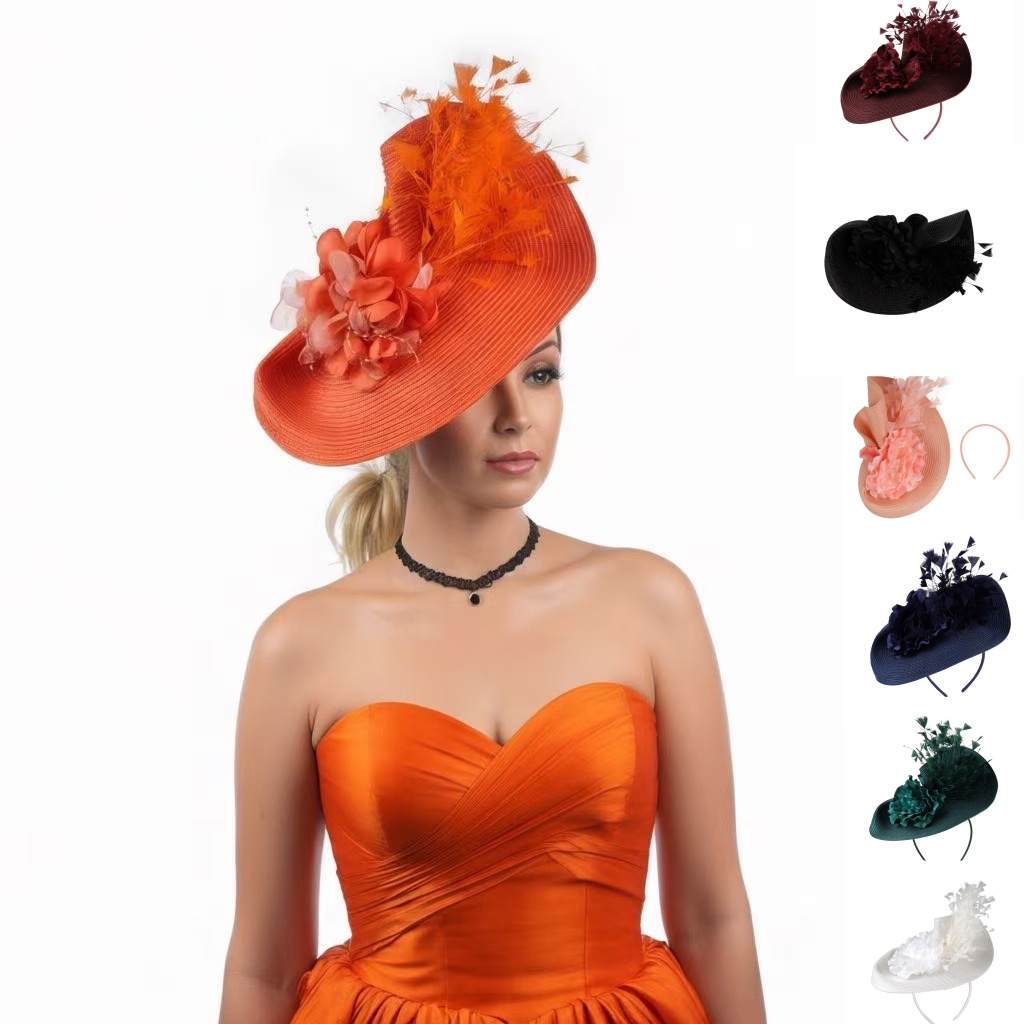 2026Exaggerated Straw Feather  - Women'S Fashion Kentucky Derby ulasan dan harga