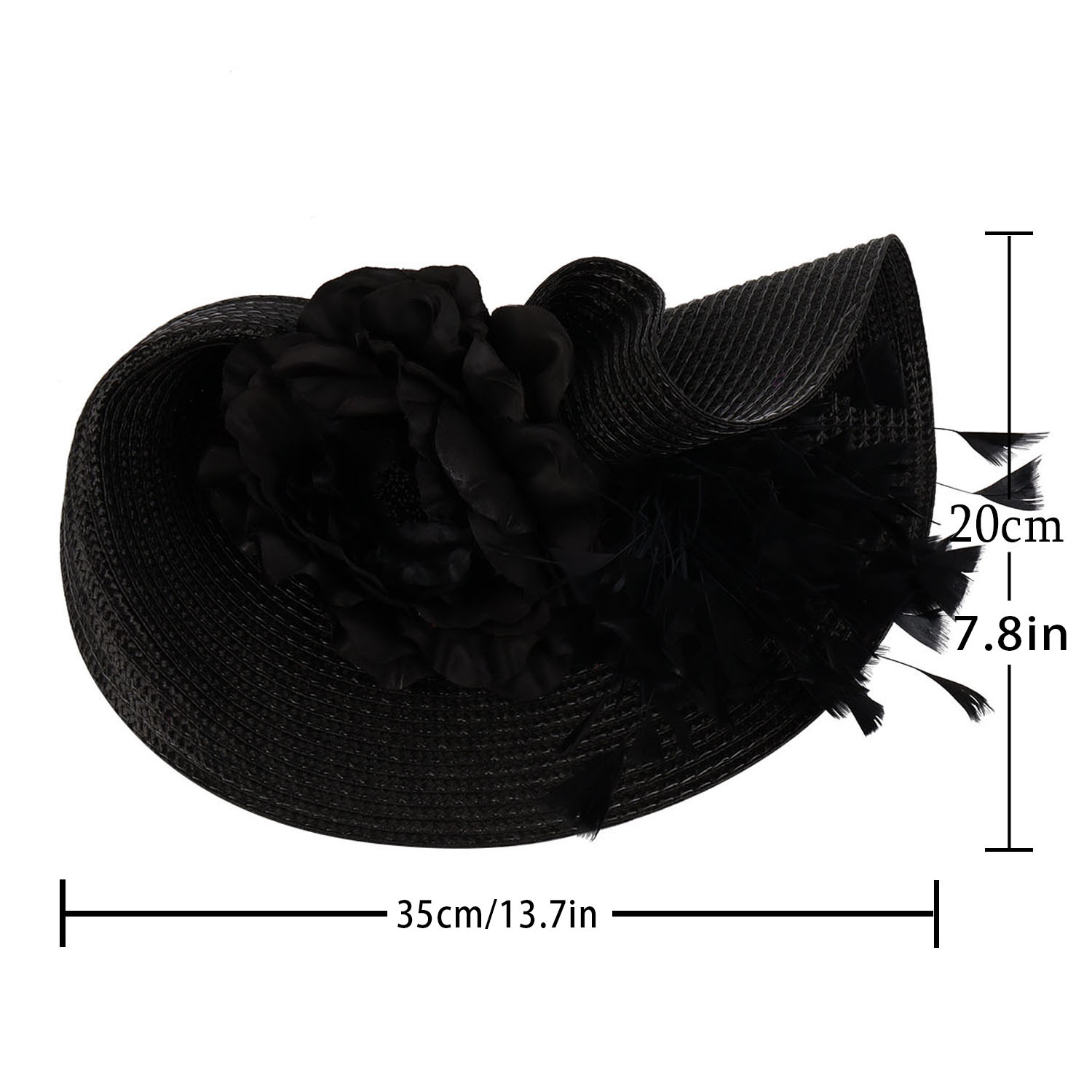 2026Exaggerated Straw Feather  - Women'S Fashion Kentucky Derby ulasan dan harga