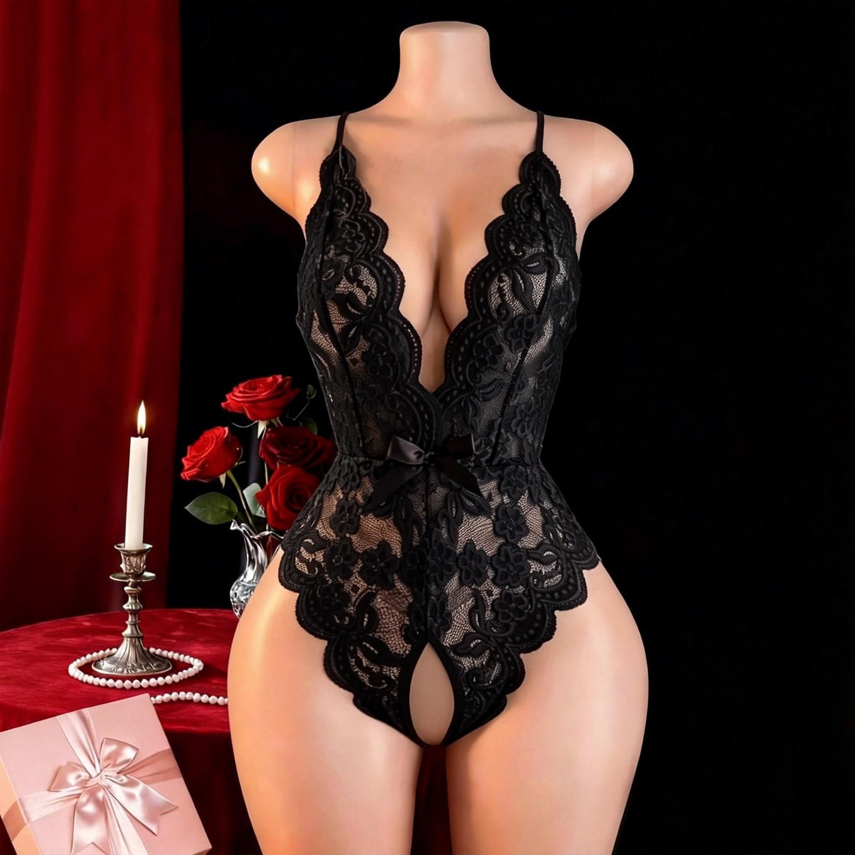 Hot Crotchless Sexy Lingerie F - Women'S Fashion Line ulasan dan harga