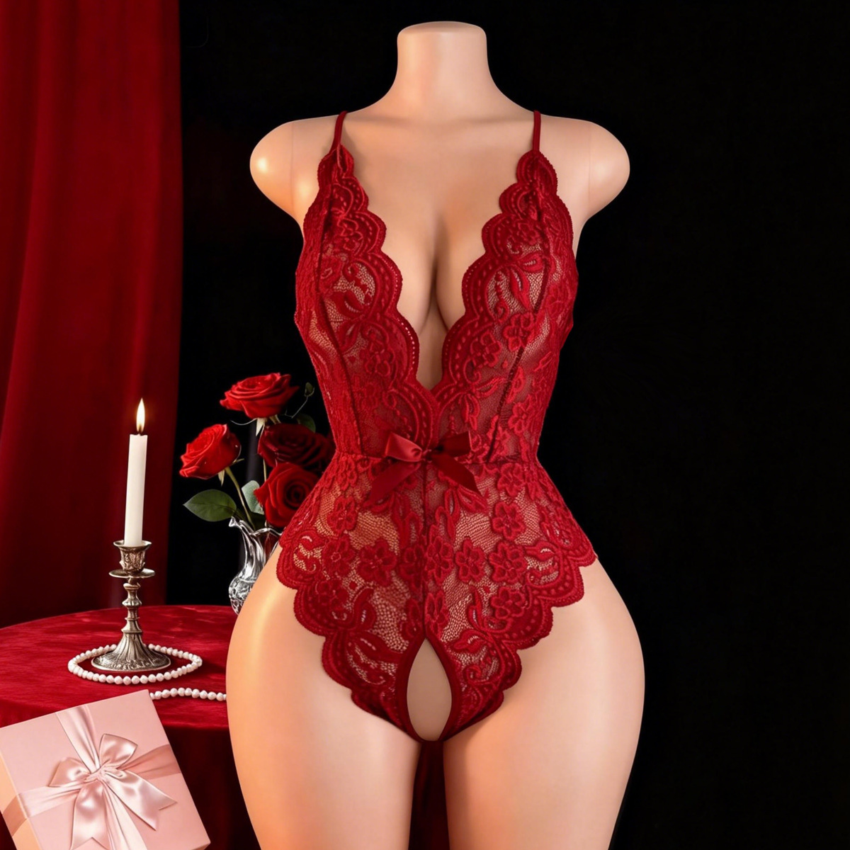 Hot Crotchless Sexy Lingerie F - Women'S Fashion Line ulasan dan harga