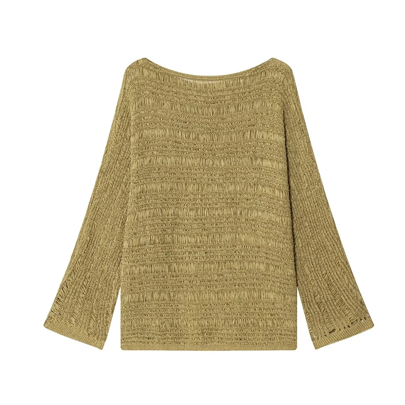 Vintage Boat Neck Knit Sweater - Women'S Fashion Tops ulasan dan harga