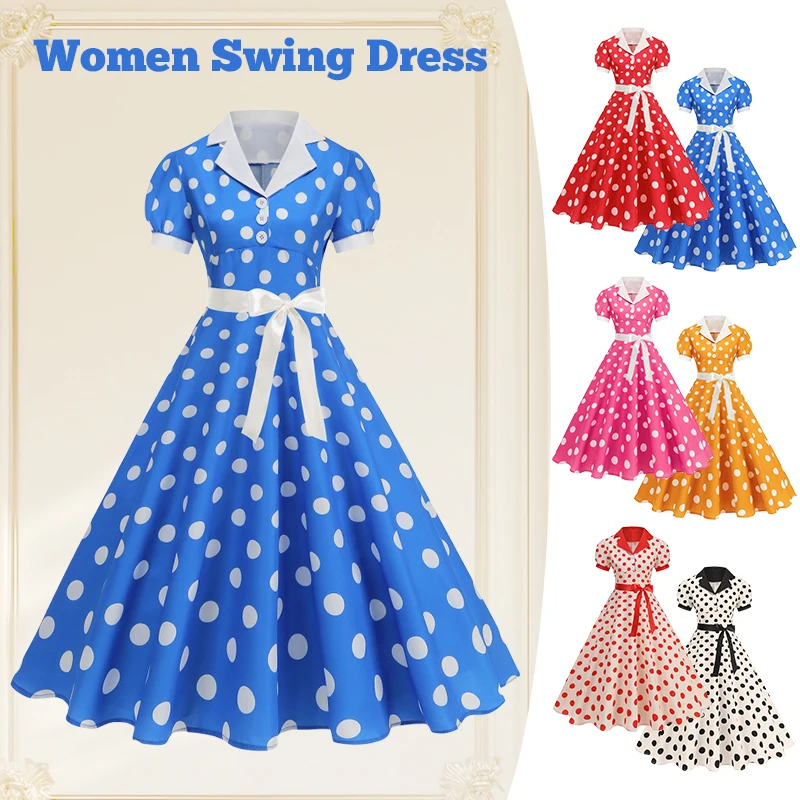Vintage Polka Dot Summer Dress - Women'S Fashion In The 1950S ulasan dan harga