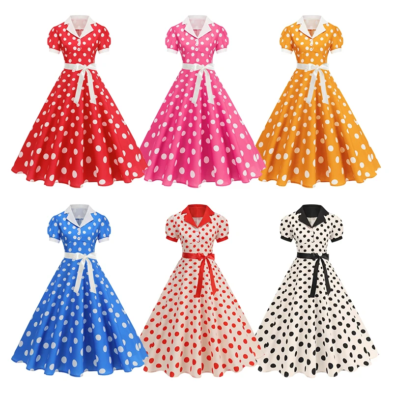 Vintage Polka Dot Summer Dress - Women'S Fashion In The 1950S ulasan dan harga