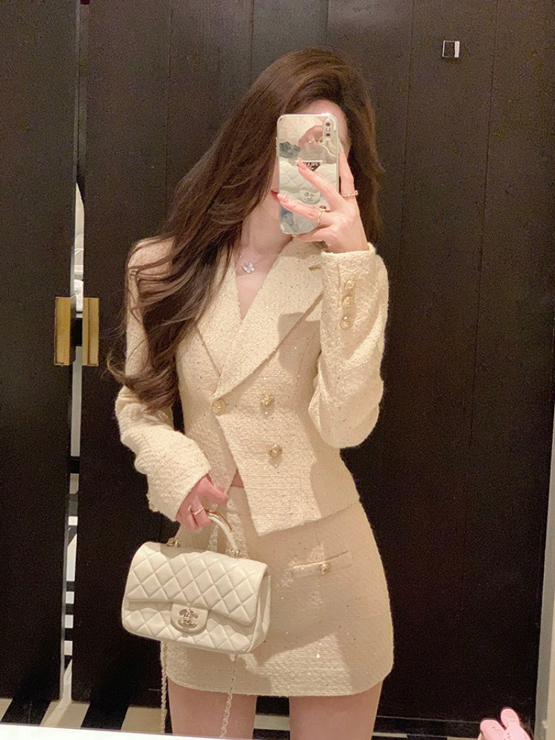 New Small Fragrance Fashion Sl - Women'S Fashion Long Coat ulasan dan harga