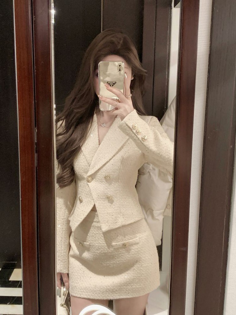 New Small Fragrance Fashion Sl - Women'S Fashion Long Coat ulasan dan harga
