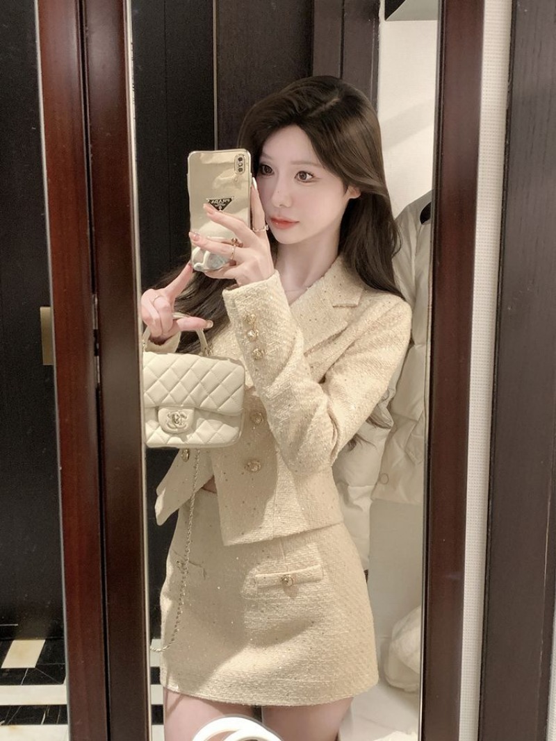 New Small Fragrance Fashion Sl - Women'S Fashion Long Coat ulasan dan harga