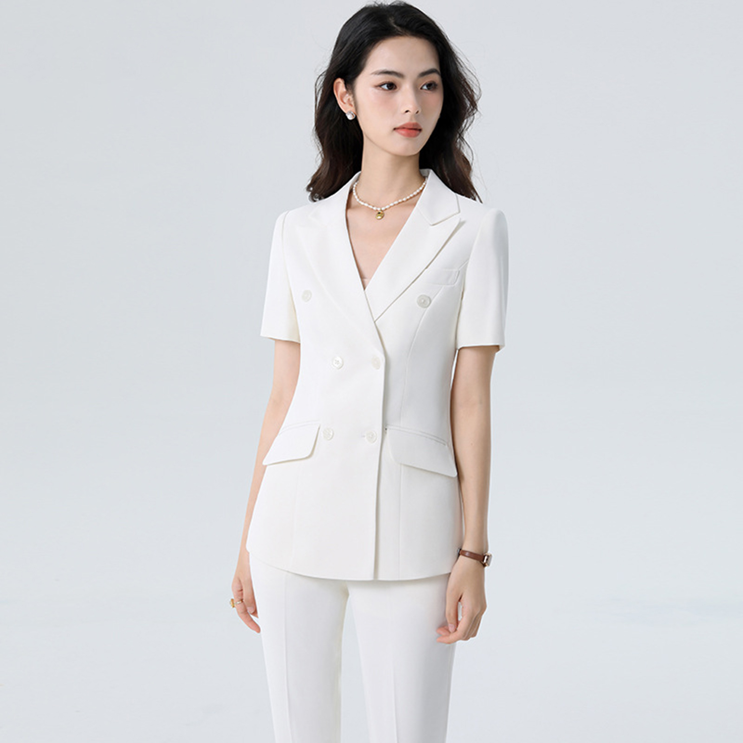 Allingentle White Women's Suit - Women'S Fashion Blazer ulasan dan harga