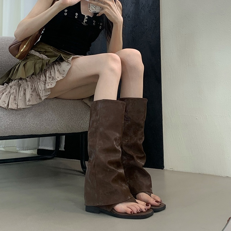 Hollow Out Women's Boots Velve - Women'S Fashion Korea ulasan dan harga