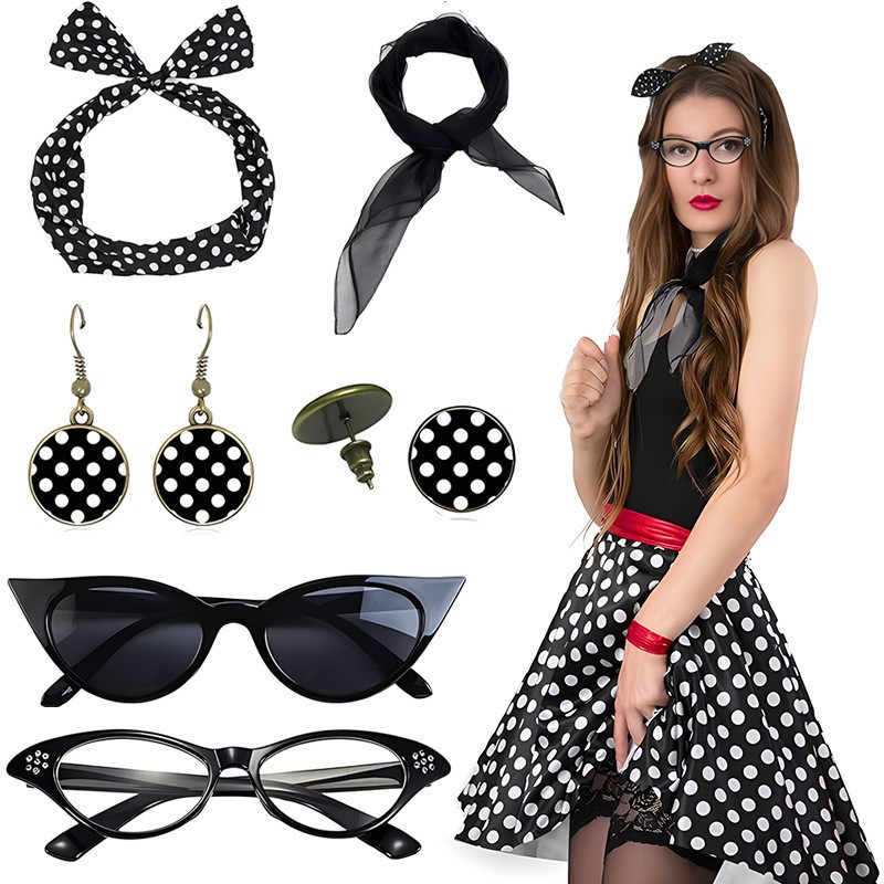 Carnival 1950S Party Polka Dot - Women'S Fashion In The 1950S ulasan dan harga