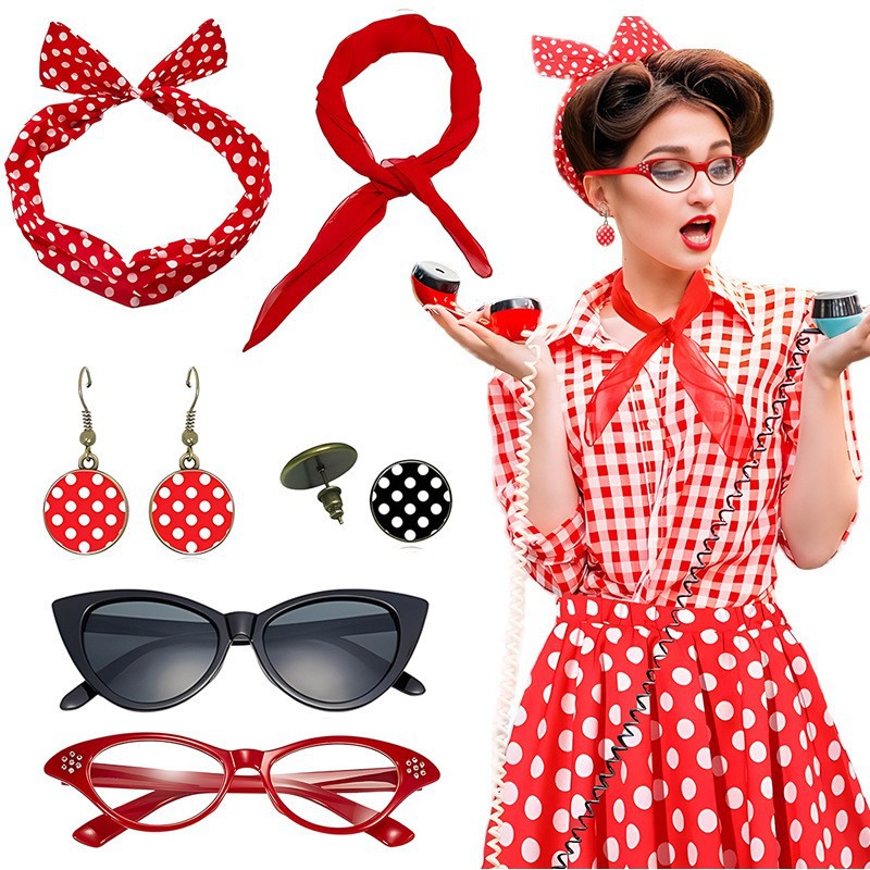 Carnival 1950S Party Polka Dot - Women'S Fashion In The 1950S ulasan dan harga