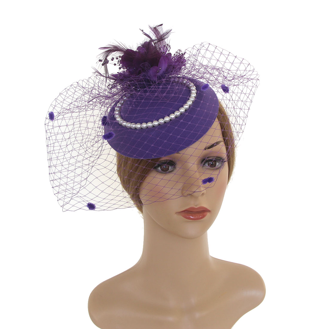 Women Feather Fascinator Hat w - Women'S Fashion Kentucky Derby ulasan dan harga